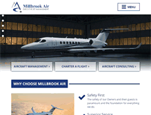 Tablet Screenshot of millbrookair.com
